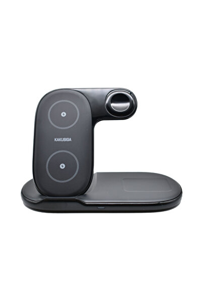 KAKU Statie Incarcare Wireless 3 in 1 Kakusiga KSC-1358 15W, Negru