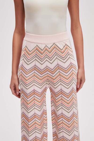 Livia Long patterned flare-bottom trousers