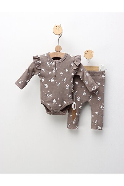 MiniKids Girls' costume, Spring Flowers, brown