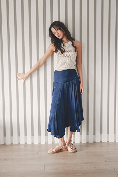 Nisan ASYMMETRIC SATIN SKIRT