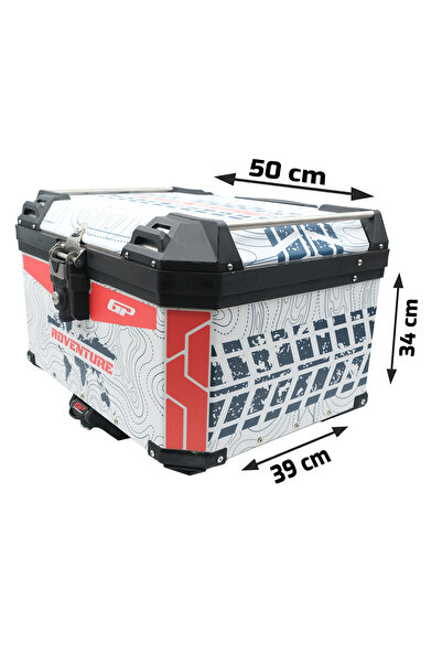 GP KOMPOZİT DSN09 Universal 45 lt Desenli Alüminyum Motosiklet Çantası