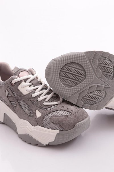 DGN 65137 Pantofi sport pentru femei, cu șireturi și talpă groasă
