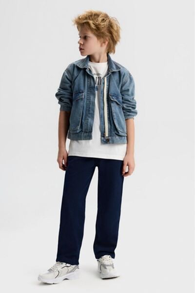 nk kids Limi̇ Boy Soft Es Stretchy Apılı Denim Jacket