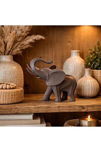 Hd Marketim تمثال فيل عصري للديكور، تمثال فيل زخرفي بسيط لتزيين سطح الطاولة، ...