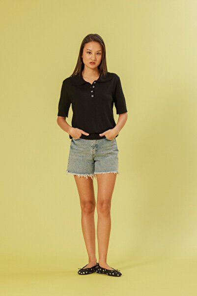 Nisan Κοντομάνικο πουλόβερ πόλο με γιακά