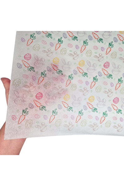 Papette Set of 25 Easter Silk Little Grey Bunnies 17g – size 50x75cm