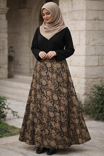 AXXAN Long Skirt Plaid Skirt Patterned Skirt