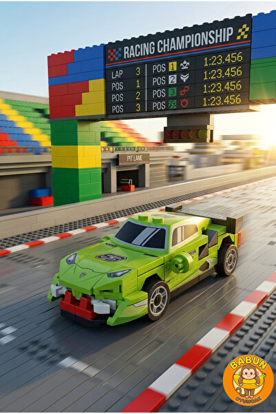 SPEED Bricks Mini Lego Araba Yapı Blok Seti - Çek-Bırak Spor Araba Yapım Seti...