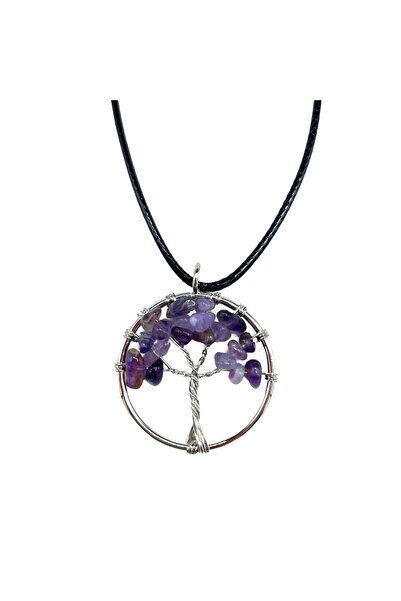 AW Gifts Tree of Life Pendant - Amethyst