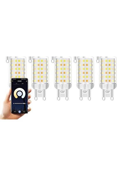 OEM Set of 5 Smart Bulbs, 4W 440LM, Adjustable Light 2700K-6500K
