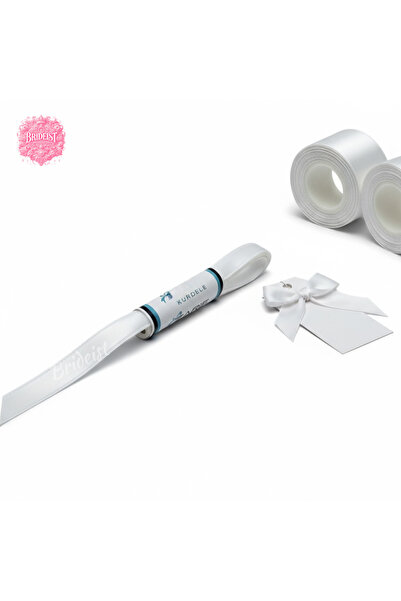 BRIDEIST WEDDING CO Cream Satin Ribbon | 10 m Satin Decorative Ribbon |   Cre...