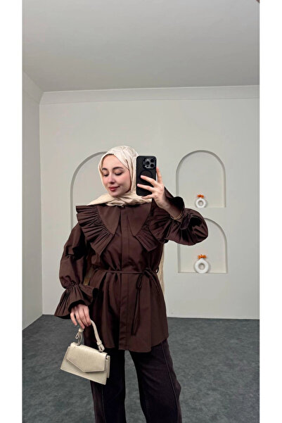 Eses Pelerin Yaka Poplin Tunik