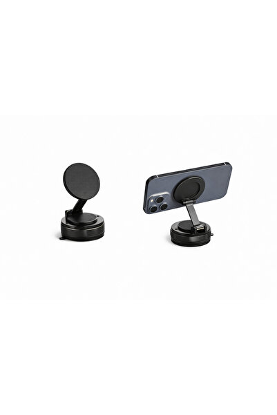 OEM Car holder with strong magnet and suction cup, black color