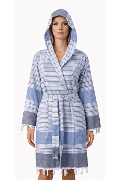 EMİLLİE Hanzade Peştemal Unisex Bathrobe 100% Cotton