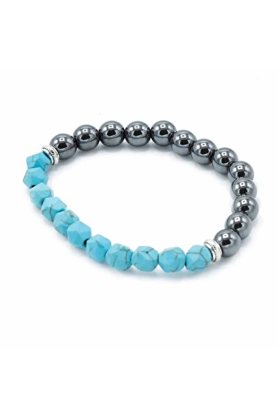 AW Gifts Stone-Embellished chain bracelet - Magnetic turquoise