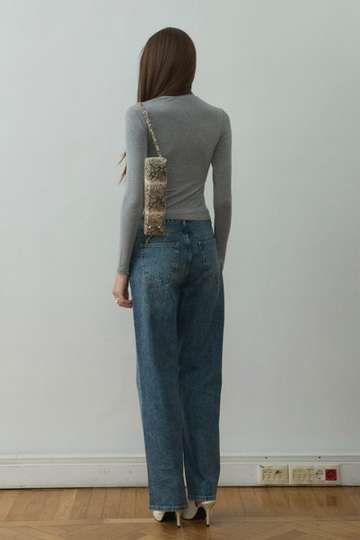 Suud Collection Gri Kate Slim Tişört