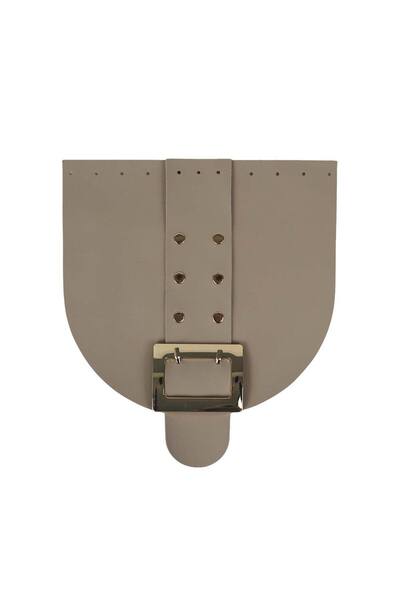 Ritzz غطاء جولد بإبزيم جلد صناعي حقيبة - بيج