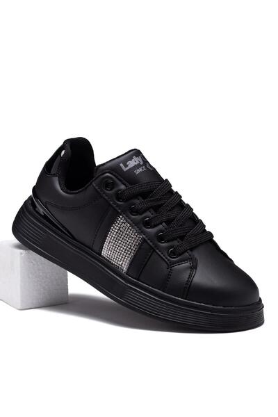 lady classy Women's Stone Detailed High Sole Casual Shoes Sneaker