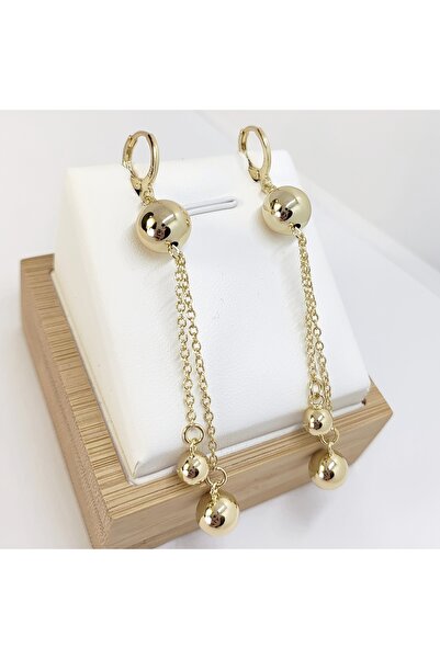 Milena Cercei Placati Cu Aur 14k in Doua Straturi , hipoalergenici, - Lungime...