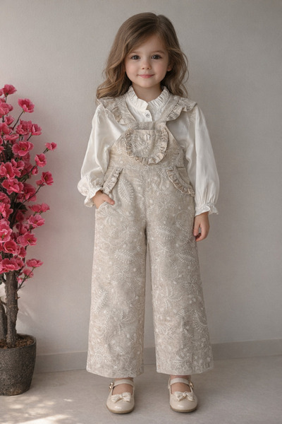 bebeğim butik Kız çocuk tulum gömlekli