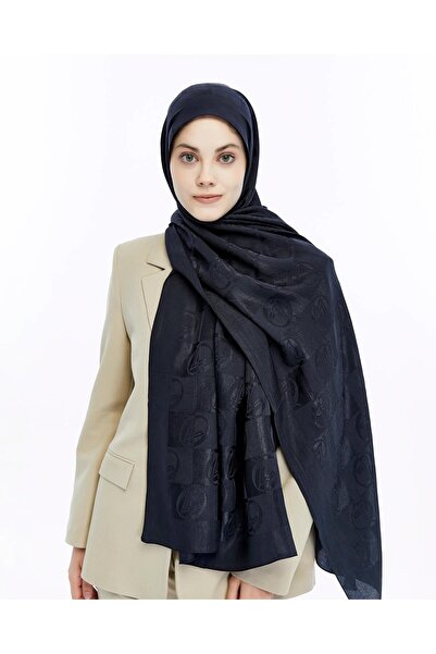 Valentino Orlandi Σάλι Αλία - Νέο Σχέδιο Ντάμα - Σκούρο Ναυτικό Μπλε