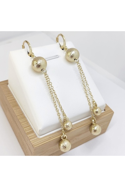 Milena Cercei Placati Cu Aur 14k in Doua Straturi , hipoalergenici, - Lungime...