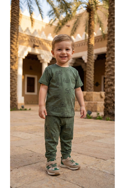 h.kids "Little Adventurer" Pajama Set - Olive