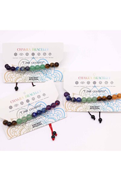 AW Gifts Chakra bracelet with 21 stones