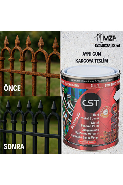 MZF CST DR.FERRO HAMMERTON ÖZEL METAL BOYASI PARLAK SİYAH - METAL ÜSTÜNE DİRE...