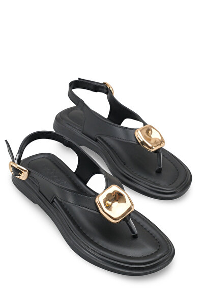 Riccon Women's Flip Flops Sandals 0012285 Black Skin