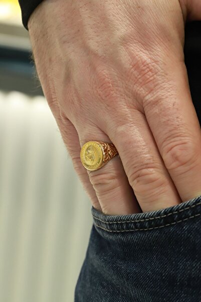 Aydın Kuyumculuk 14 AYAR ALTIN,ATA ÇEYREKLİ ERKEK YÜZÜK AGYZK311