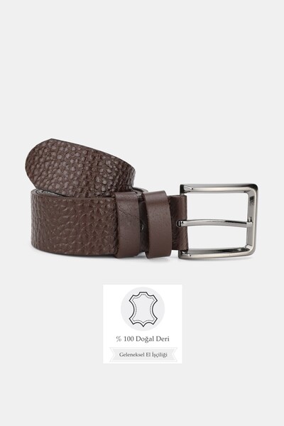 TUNAELLİ ЧОЛОВІЧИЙ КОРИЧНЕВИЙ ФЛОТЕР З Справжньої шкіри 4 см СПОРТИВНІ ШТАНИ ...