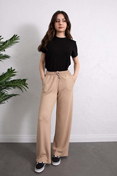 zenne Relaxed Fit Wide-Leg Tracksuit 1726 - Milk Brown
