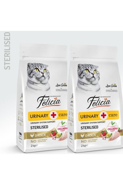 Felicia Urinary Care Sterilised Tavuklu Kısırlaştırılmış Kedi Maması 2Kg X 2 ...
