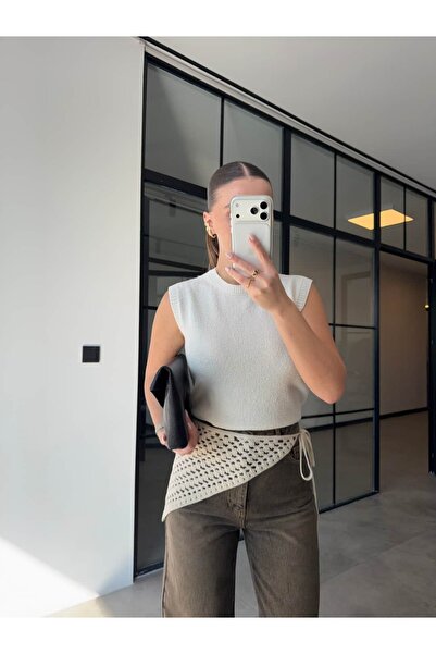 BB Bensu Buyruk SIFOR KOL BASIC TRICOU TRICOTAT ECRU