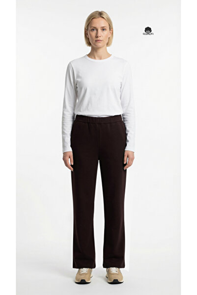 Cottonland Women's Meliss Thin Two-Thread Regular Waist Elastic Loose Wide-Le...