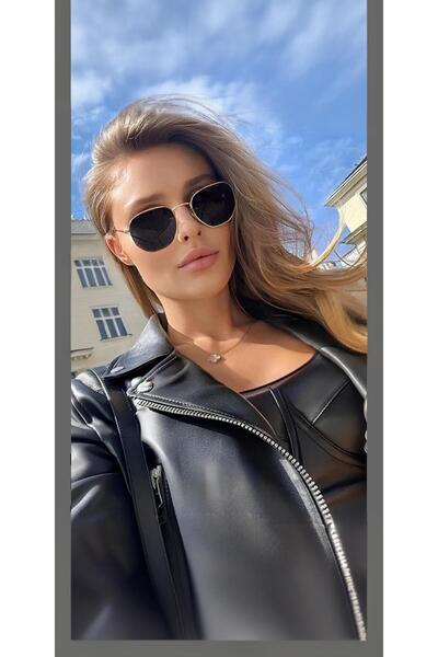 chd-store Macerati, Gold Metal Framed Pentagonal Flat Glass Unisex Sunglasses...