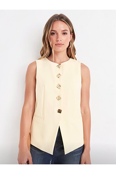 Füme Dumbbell Design Button Vest