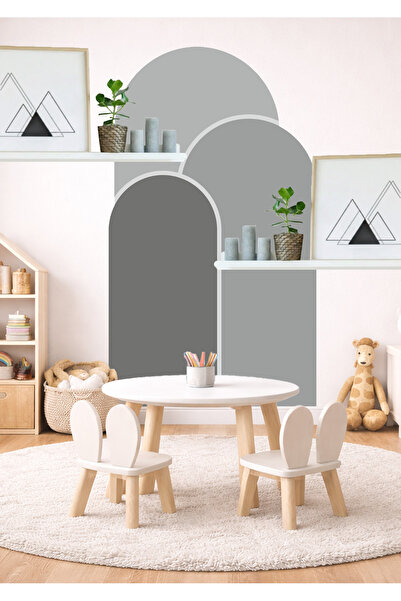 Sim Tasarım Set de autocolante de perete Boho Oval curea cu dungi cu <ne3> piese