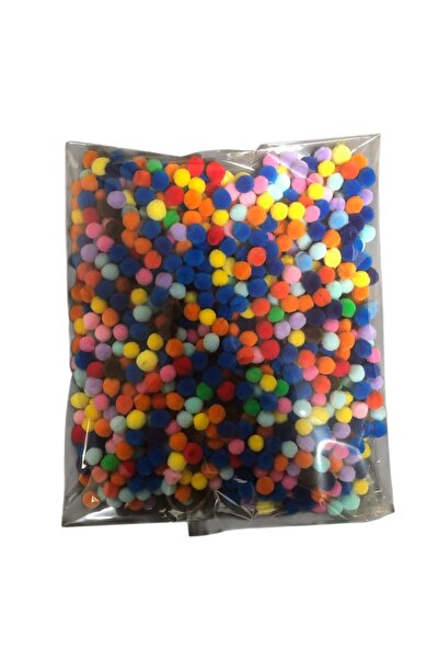 Pufypompom 1 cm Peluş Ponpon 1000 Adet (Paket) – El Sanatları, Okul ve Hobi Ç...