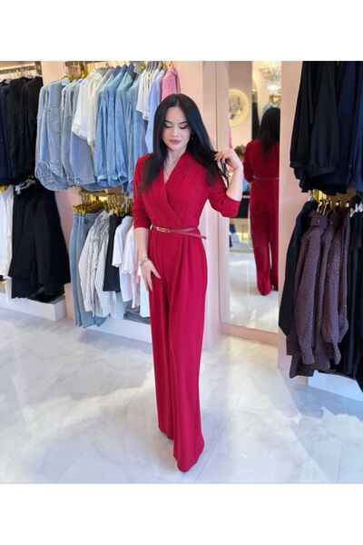 Hatice Altıntaş KEMER DETAY VATKALI KIRMIZI TULUM