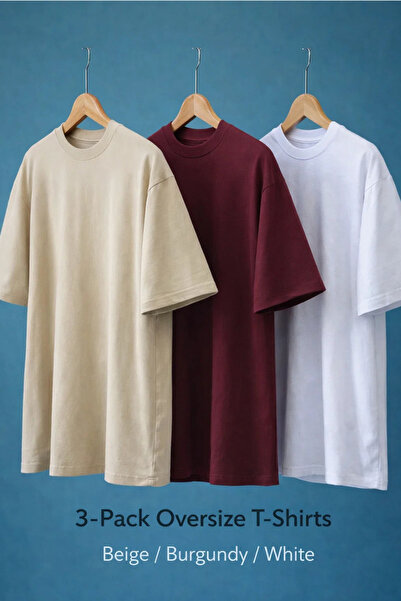 COMBİNE MİCHAİL Tricou pentru bărbați basic cu mânecă scurtă, supradimensiona...