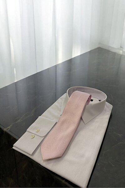 Sarar Microfibre 8 cm Striped White-Navy Blue Tie Kr-75