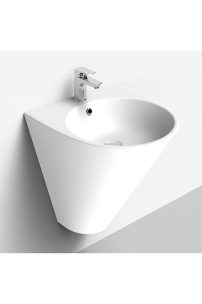 CELESTA Chiuvetă de baie suspendată Egea Monobloc 48x58x52.5 cm Alb Mat