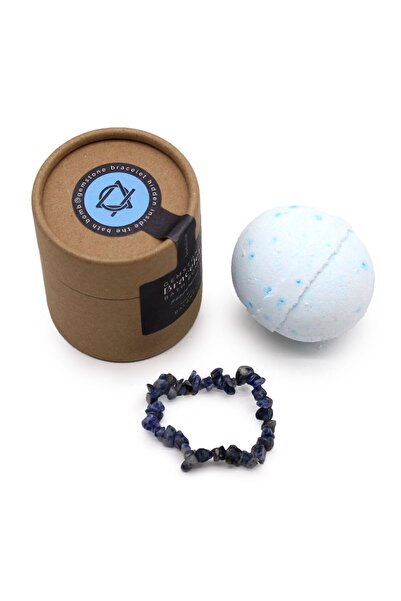 AW Gifts Set Bombă de baie și brățară cu Sodalit