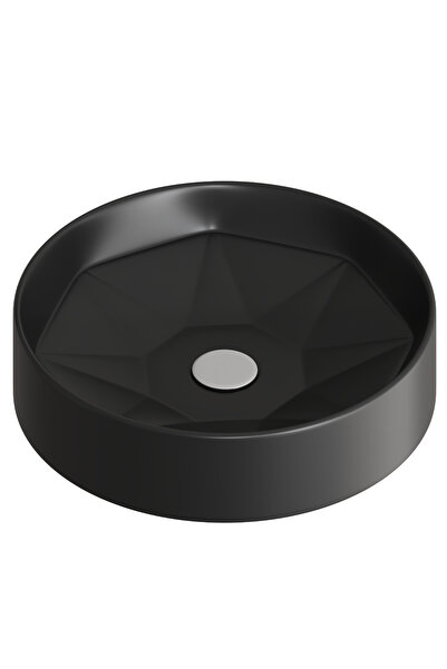 CELESTA Lavoar baie de blat Emerald 42x42x11 cm ceramică negru mat