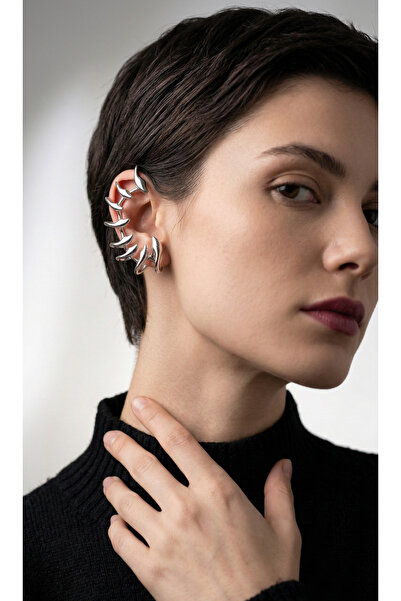 FiveStudio Silver Color Ear Cuff Cartilage Earring Non-Piercing Multiple Leaf...