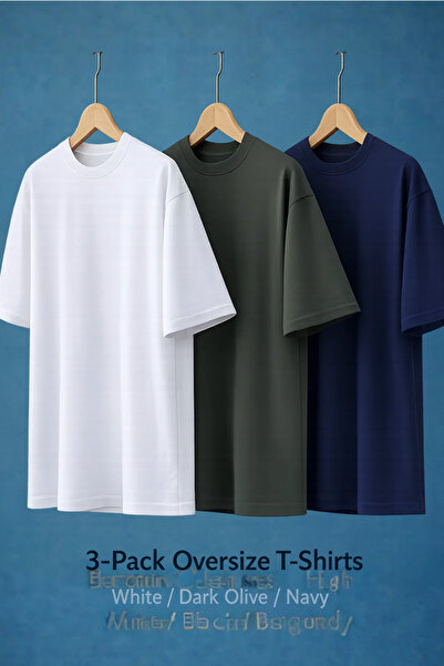 COMBİNE MİCHAİL Tricou pentru bărbați basic cu mânecă scurtă, supradimensiona...