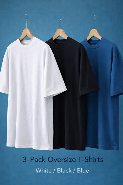 COMBİNE MİCHAİL Tricou pentru bărbați basic cu mânecă scurtă, supradimensiona...