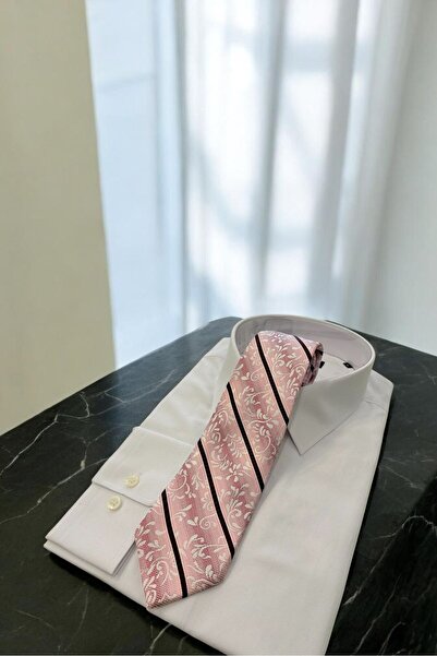 Sarar Μοτίβο σάλι από μικροΐνες 8 εκ. Ροζ-μπορντό Γραβάτα KR-41